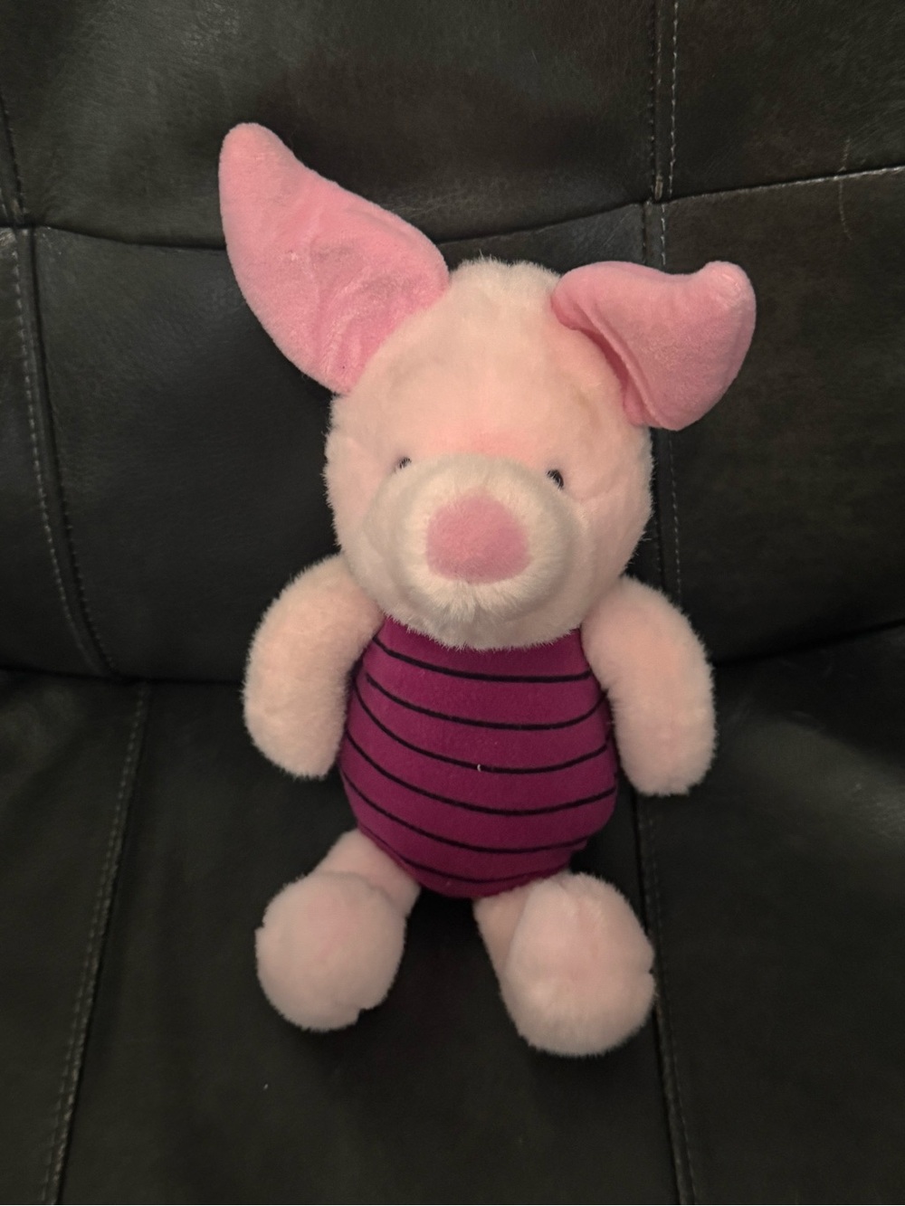 Disney Parks Piglet Plush Pink Striped Winnie the Pooh Vintage Stuffed Toy